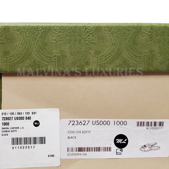 GUCCI SHOES MENS BLACK LEATHER CUTOUT INTERLOCKING G LOGO SANDALS sz 11 / 11.5 - Picture 14 of 14